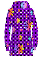 Happiness On Purple Hoodie Dress Sartoris Art Epic Hoodie