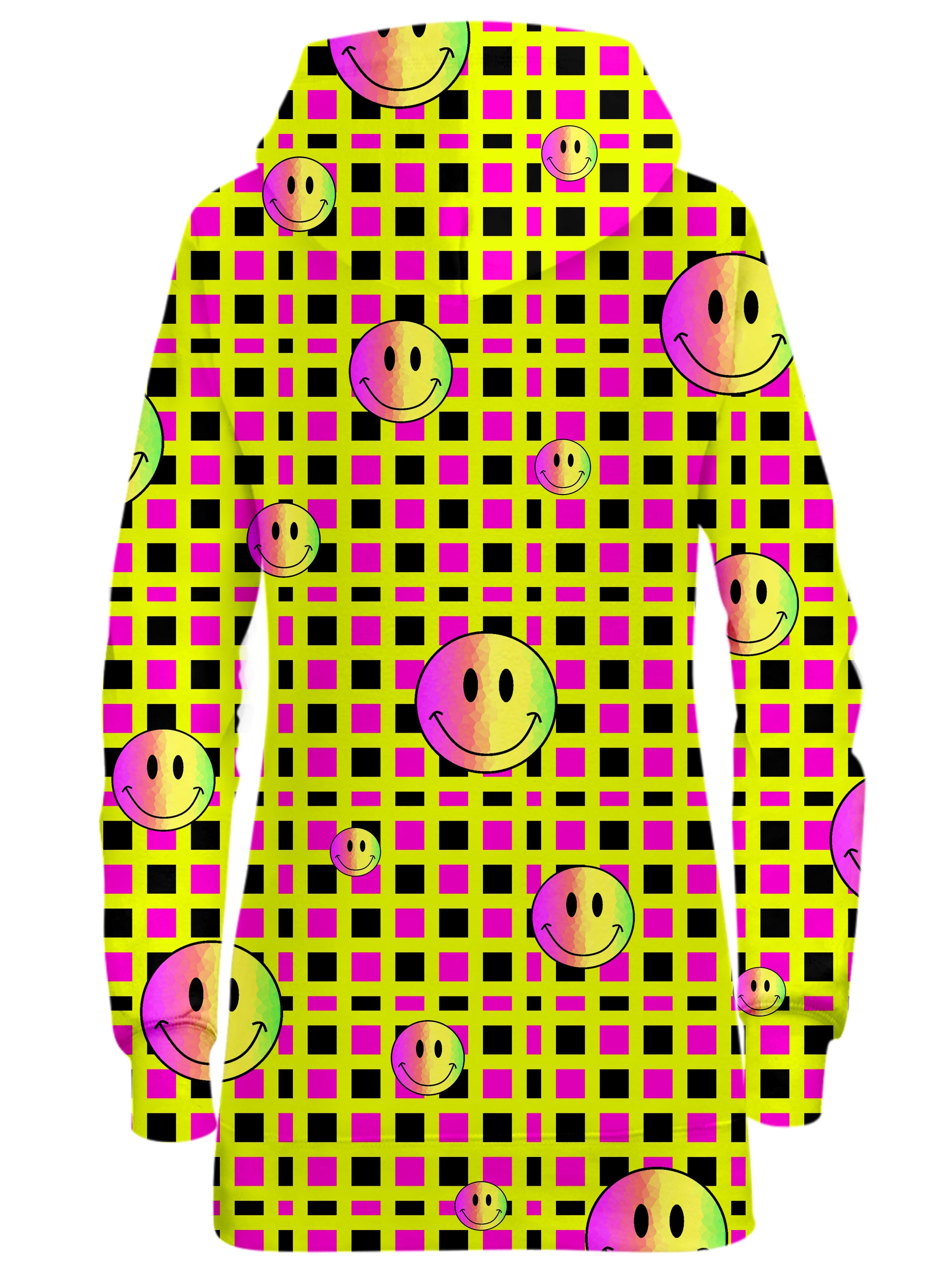 Happy Plaid Hoodie Dress Sartoris Art Epic Hoodie