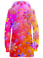 Hippie Trippy Flowers Hoodie Dress