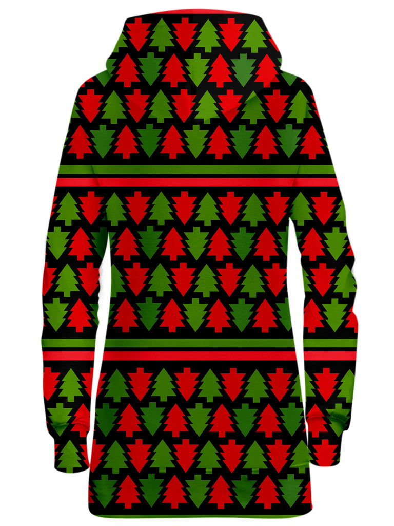 Holiday Christmas Trees Hoodie Dress