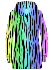 Rainbow Tiger Stripes Hoodie Dress