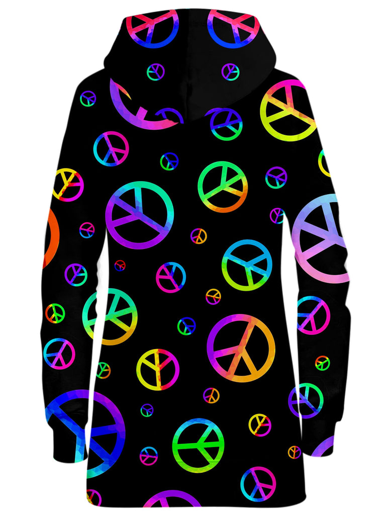 Signs of Peace Hoodie Dress