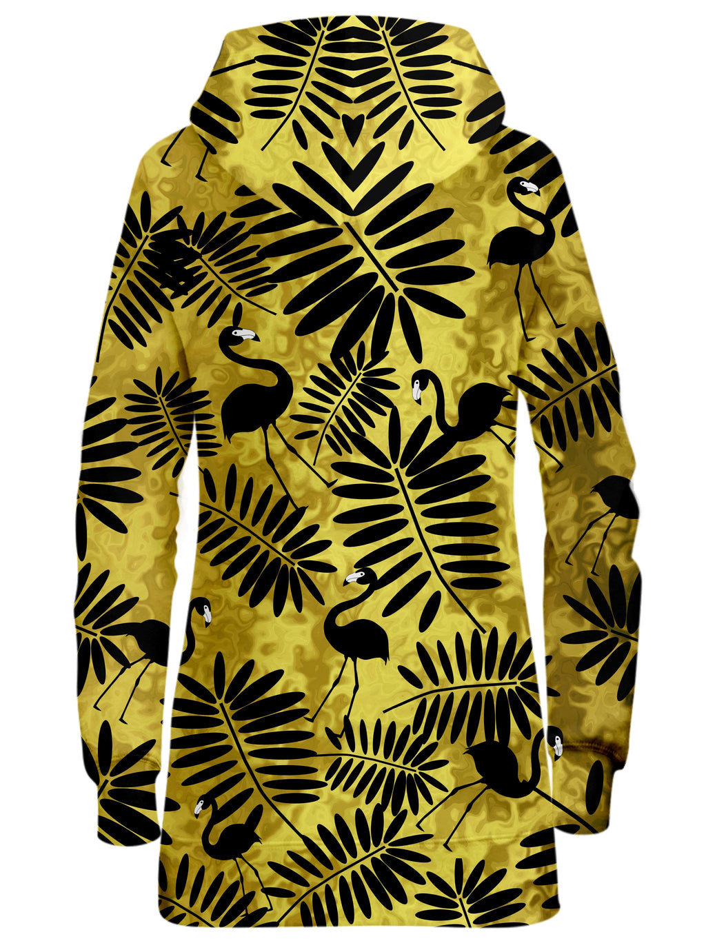 Tropical Black Flamingos Hoodie Dress Sartoris Art Epic Hoodie