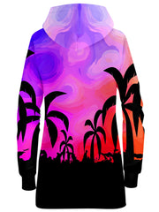 Tropical Twilight Hoodie Dress