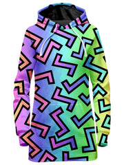 80s Rainbow Hoodie Dress