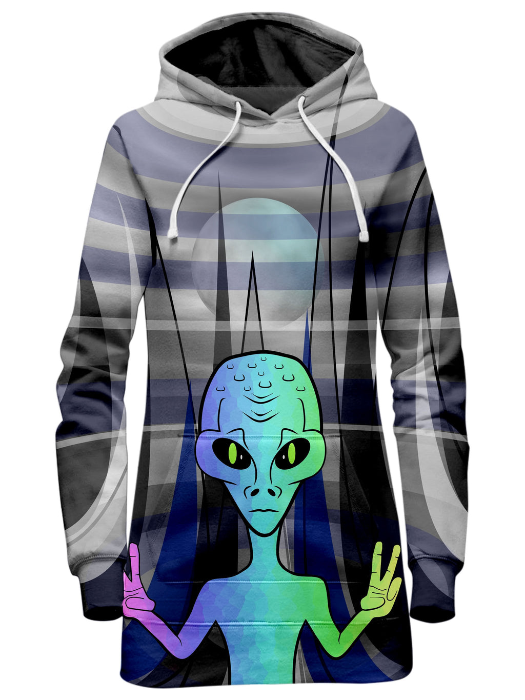 Alien Arrival Hoodie Dress Sartoris Art Epic Hoodie