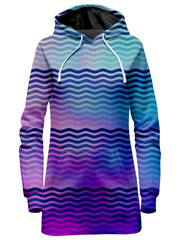 Beach Waves Hoodie Dress