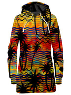 Flamingo Island Hoodie Dress Sartoris Art Epic Hoodie