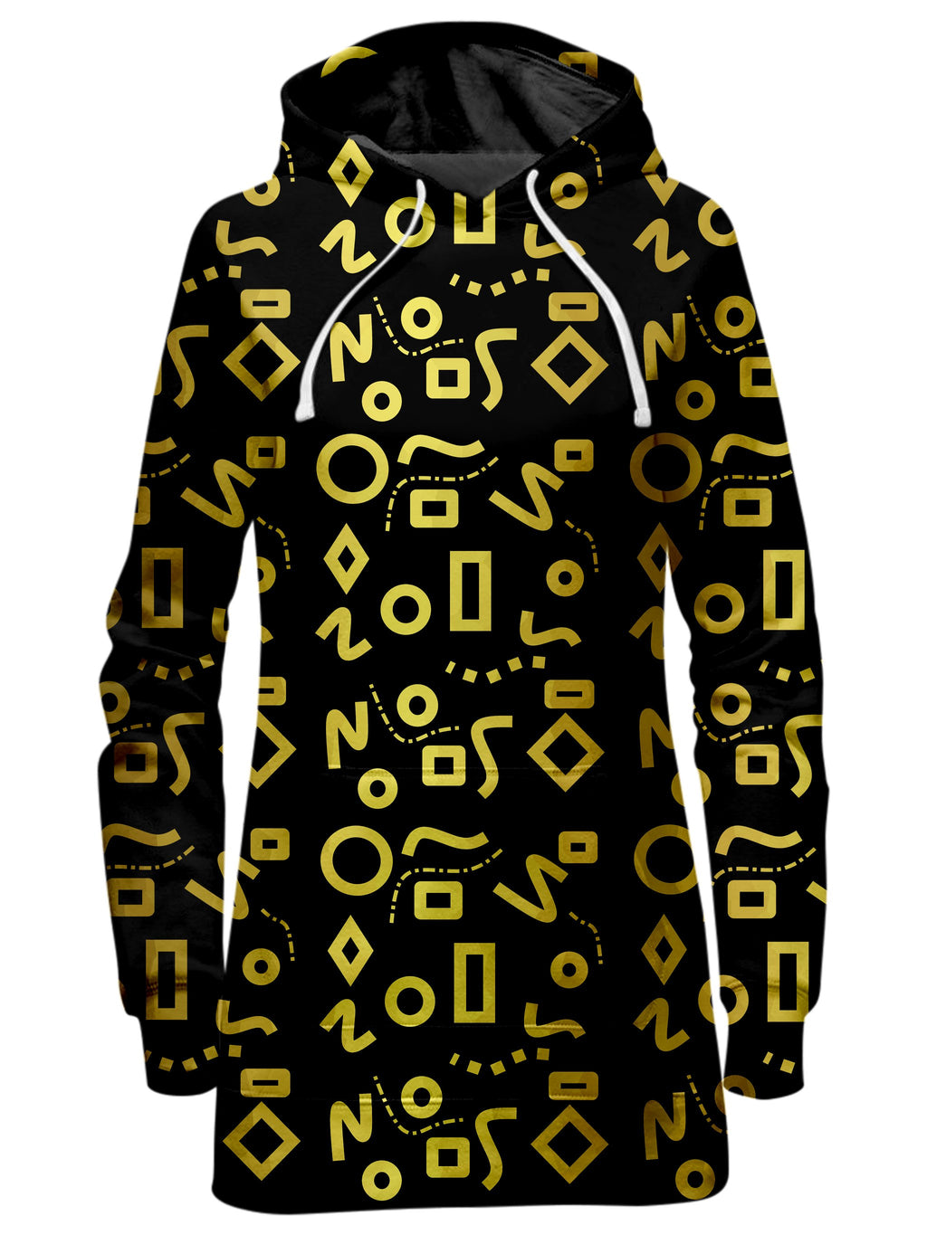 Gold Mod Glam Hoodie Dress Sartoris Art Epic Hoodie