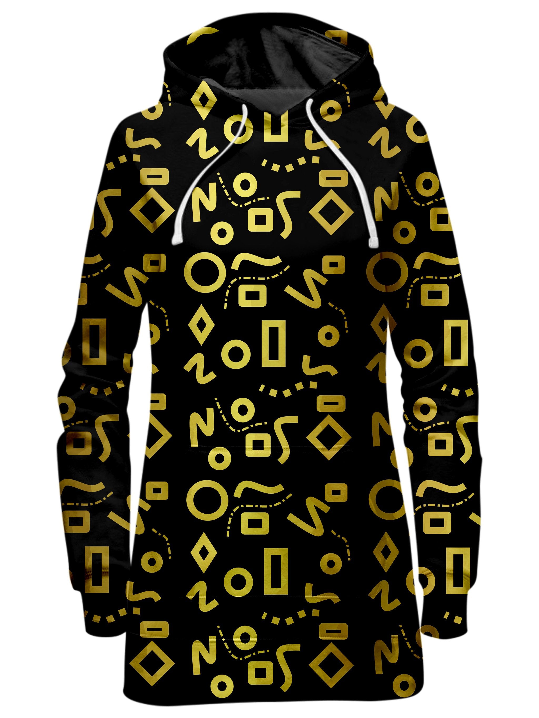 Gold Mod Glam Hoodie Dress Sartoris Art Epic Hoodie