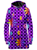 Happiness On Purple Hoodie Dress Sartoris Art Epic Hoodie
