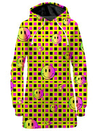 Happy Plaid Hoodie Dress Sartoris Art Epic Hoodie