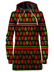 Holiday Christmas Trees Hoodie Dress