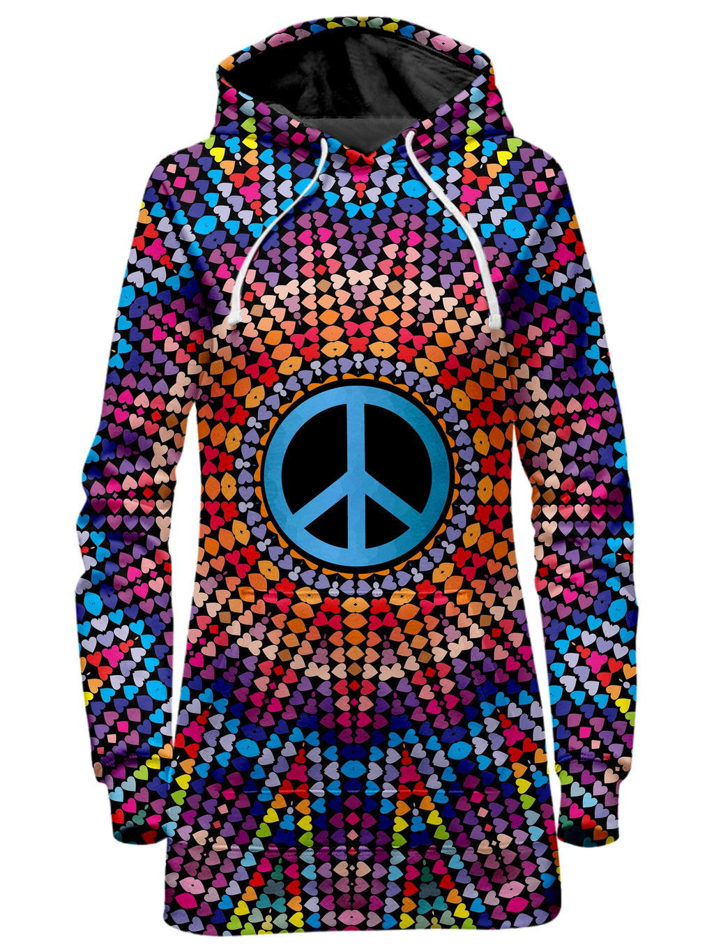 Love And Peace Hoodie Dress Sartoris Art Epic Hoodie