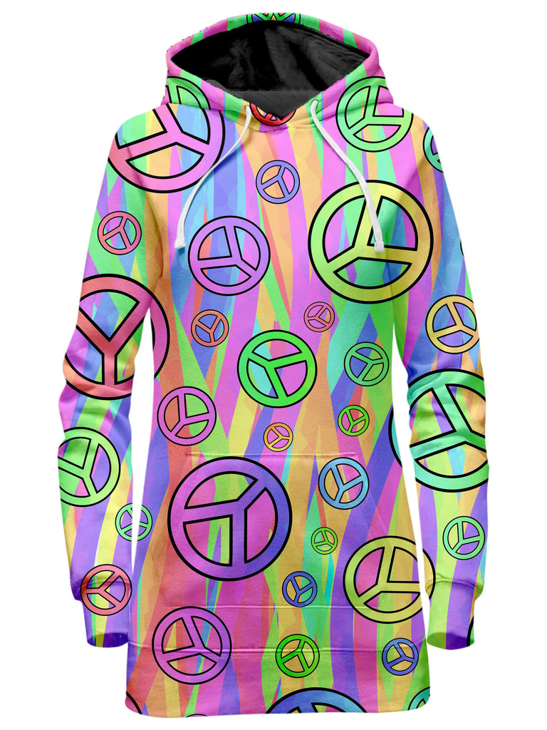 Sartoris Art - Retro Peace Symbol Hoodie Dress