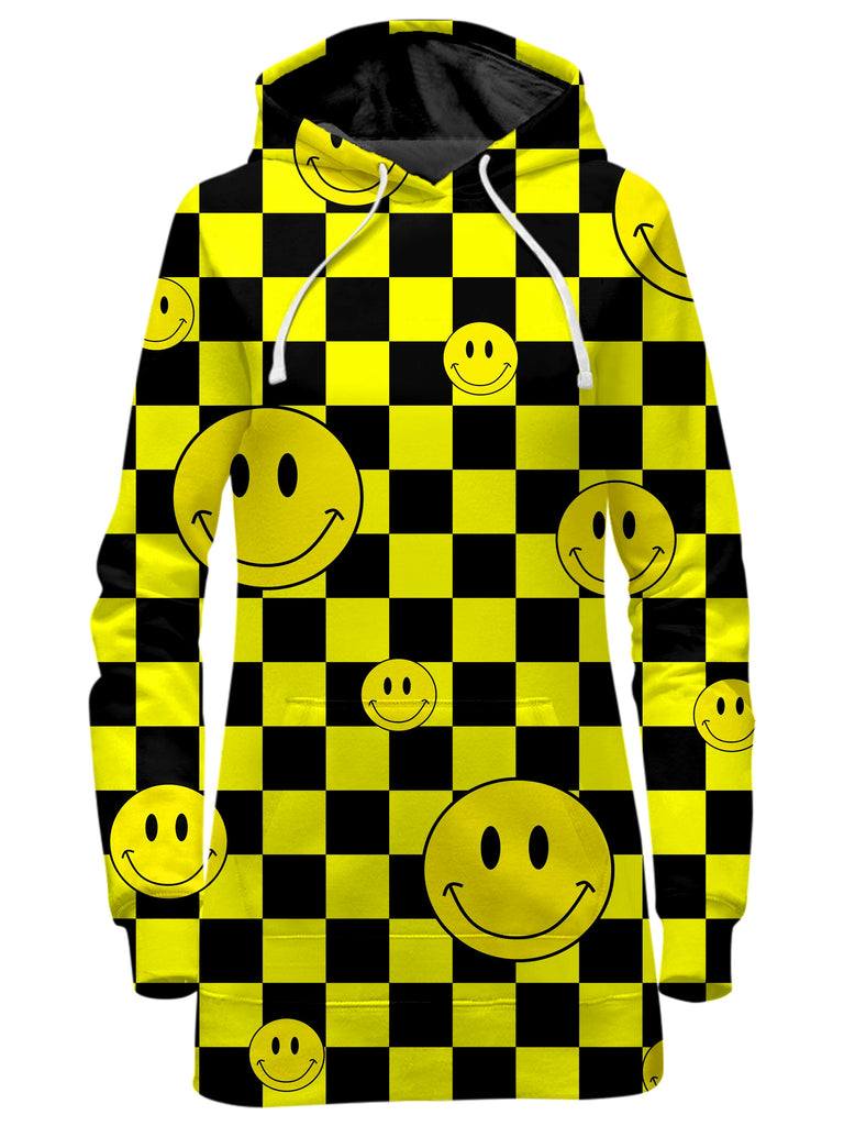 Sartoris Art - Smile Checkerboard Hoodie Dress