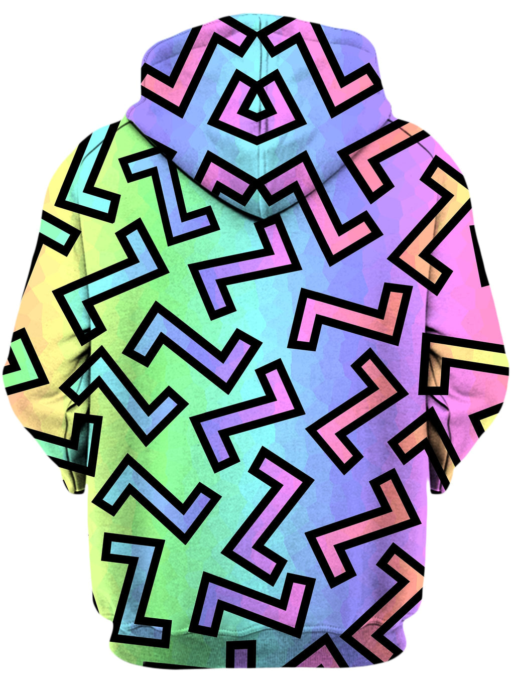 80s Rainbow Unisex Zip-Up Hoodie Sartoris Art Epic Hoodie