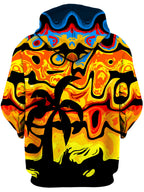 Abstract Summer Sunset Unisex Zip-Up Hoodie Sartoris Art Epic Hoodie