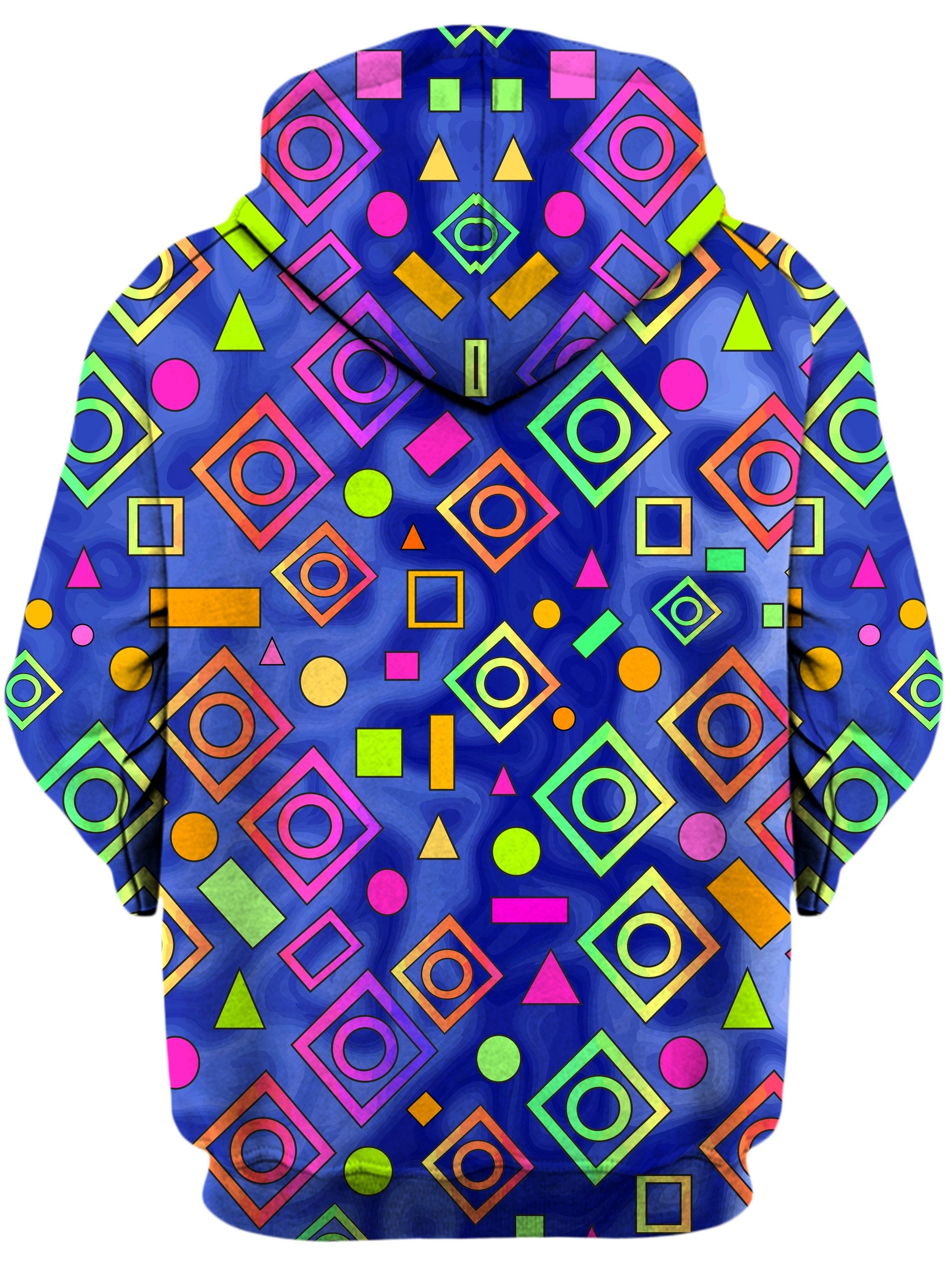 Geometric On Blue Unisex Zip-Up Hoodie Sartoris Art Epic Hoodie