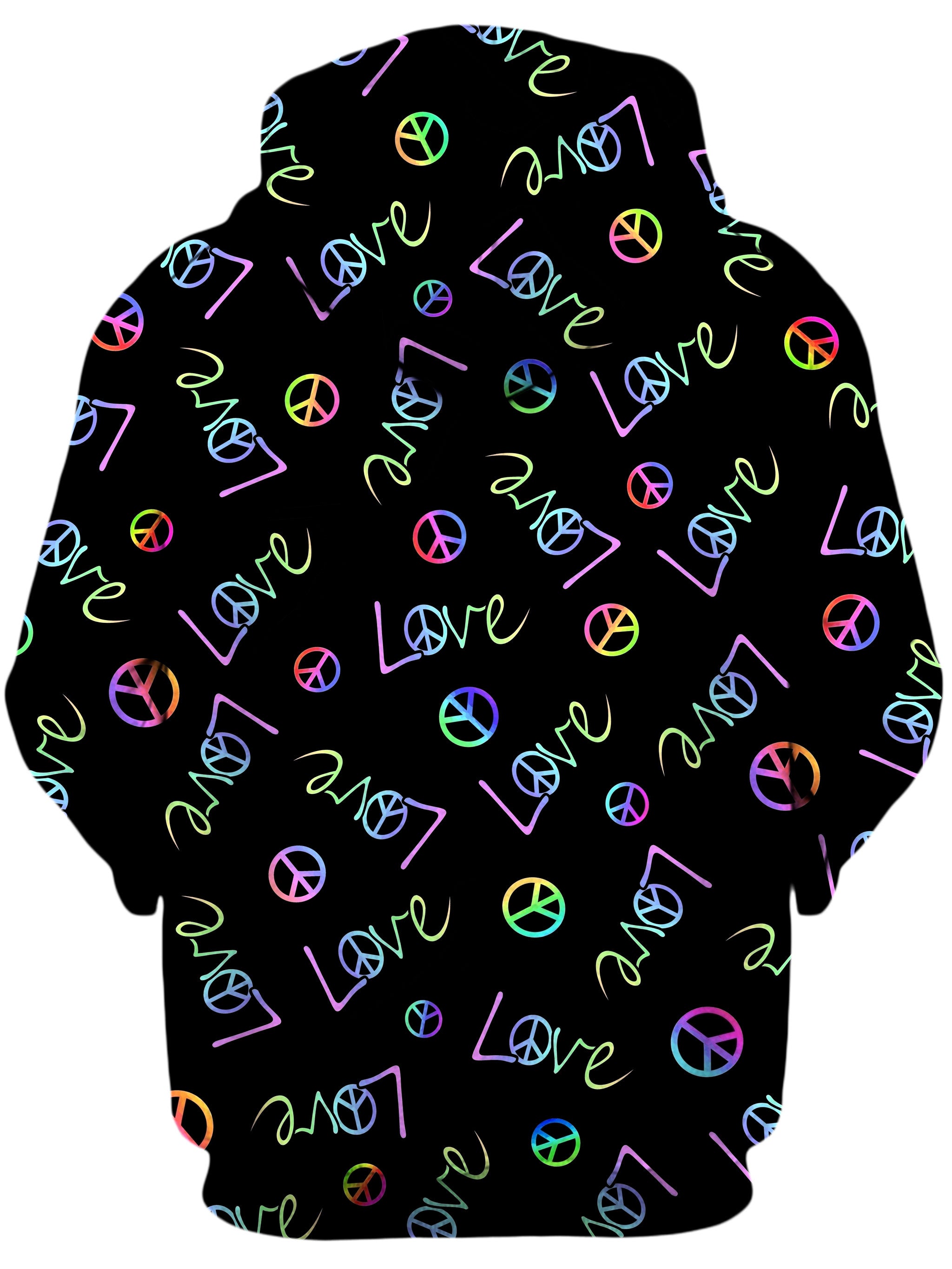 Peace and Love Unisex Zip-Up Hoodie Sartoris Art Epic Hoodie