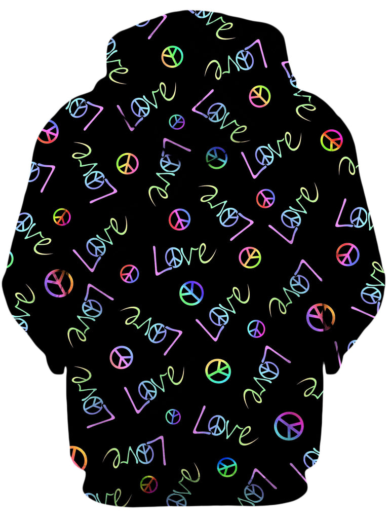 Peace and Love Unisex Zip-Up Hoodie