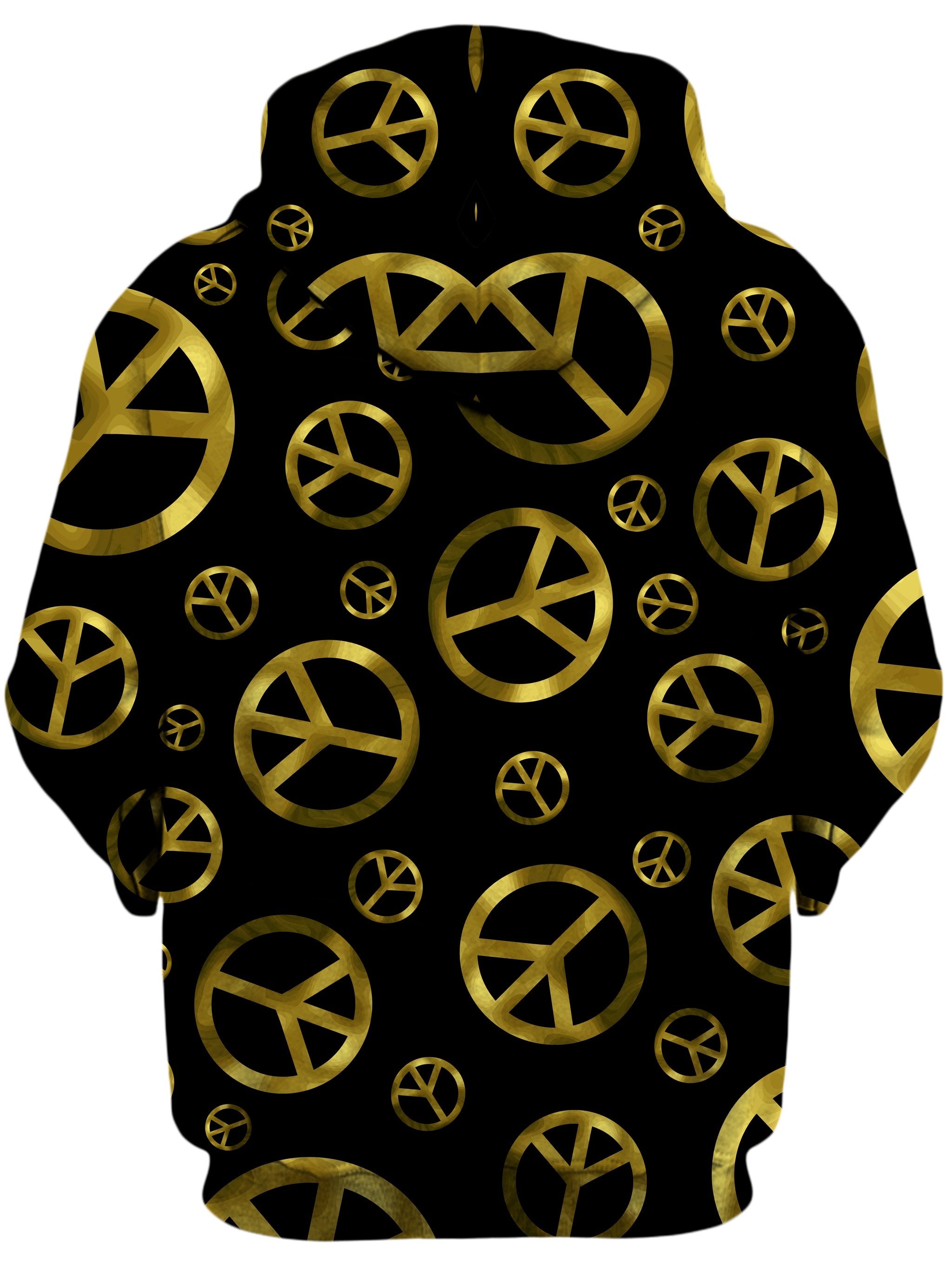 Peace Sign Gold Unisex Hoodie Sartoris Art Epic Hoodie