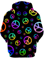 Signs of Peace Unisex Zip-Up Hoodie Sartoris Art Epic Hoodie