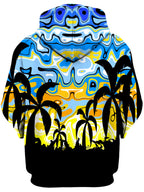 Tropical Night Unisex Zip-Up Hoodie Sartoris Art Epic Hoodie