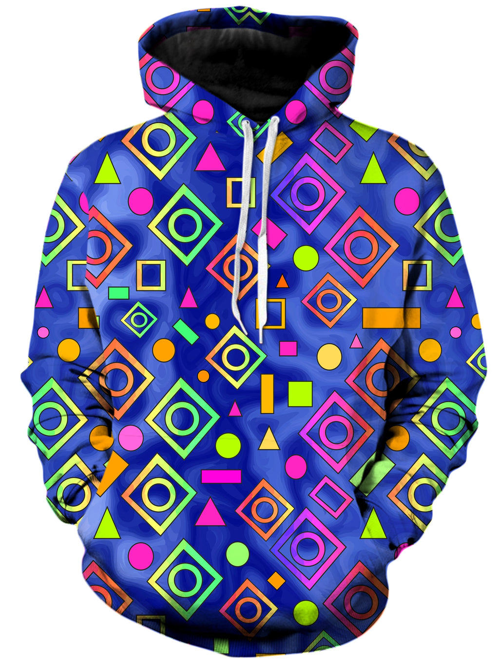 Geometric On Blue Unisex Hoodie Sartoris Art Epic Hoodie