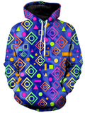 Geometric On Blue Unisex Hoodie Sartoris Art Epic Hoodie