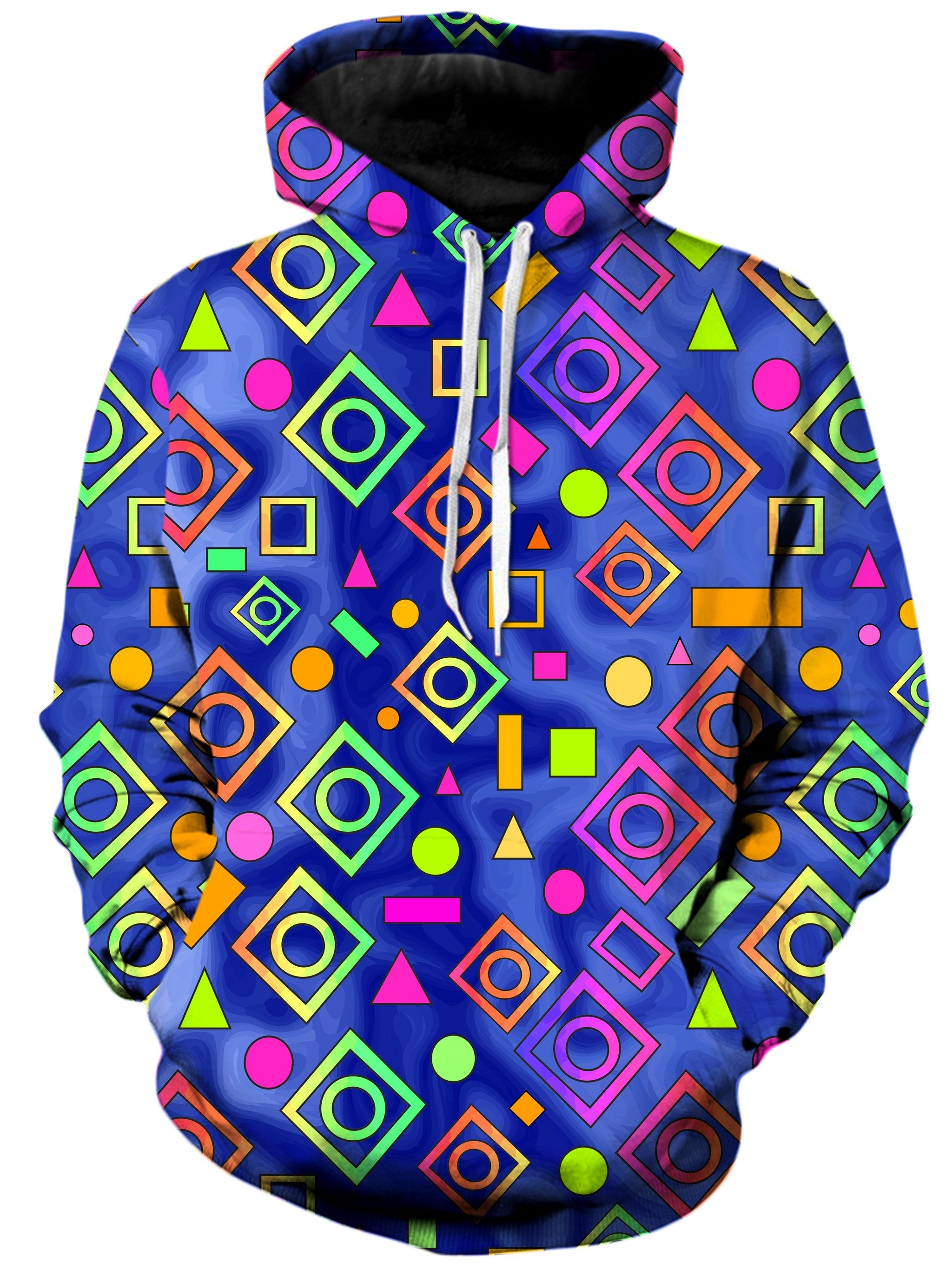 Geometric On Blue Unisex Hoodie Sartoris Art Epic Hoodie