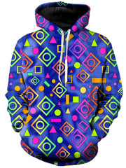 Geometric On Blue Unisex Hoodie