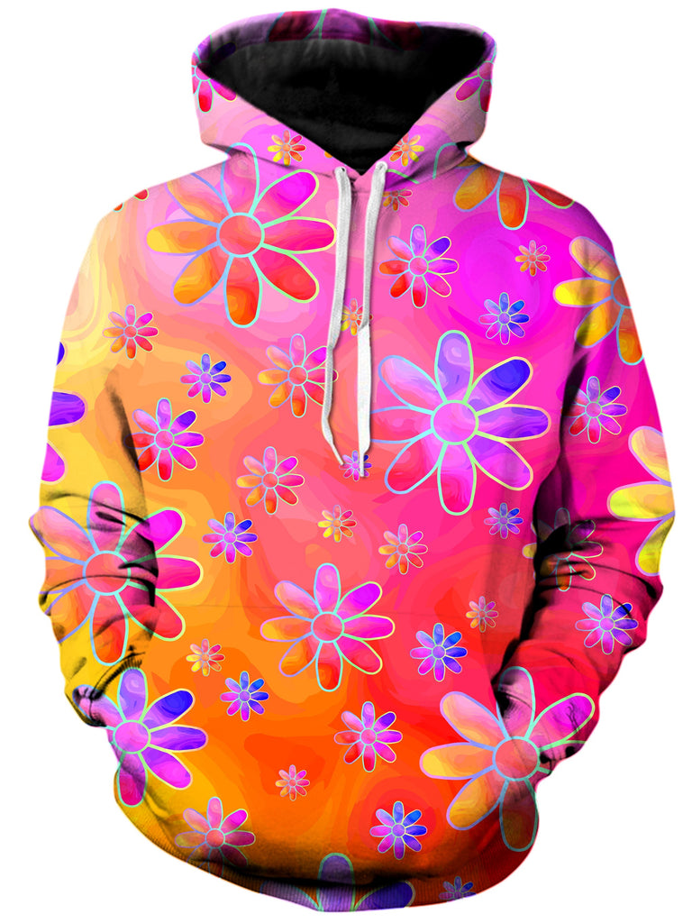 Sartoris Art - Hippie Trippy Flowers Unisex Hoodie