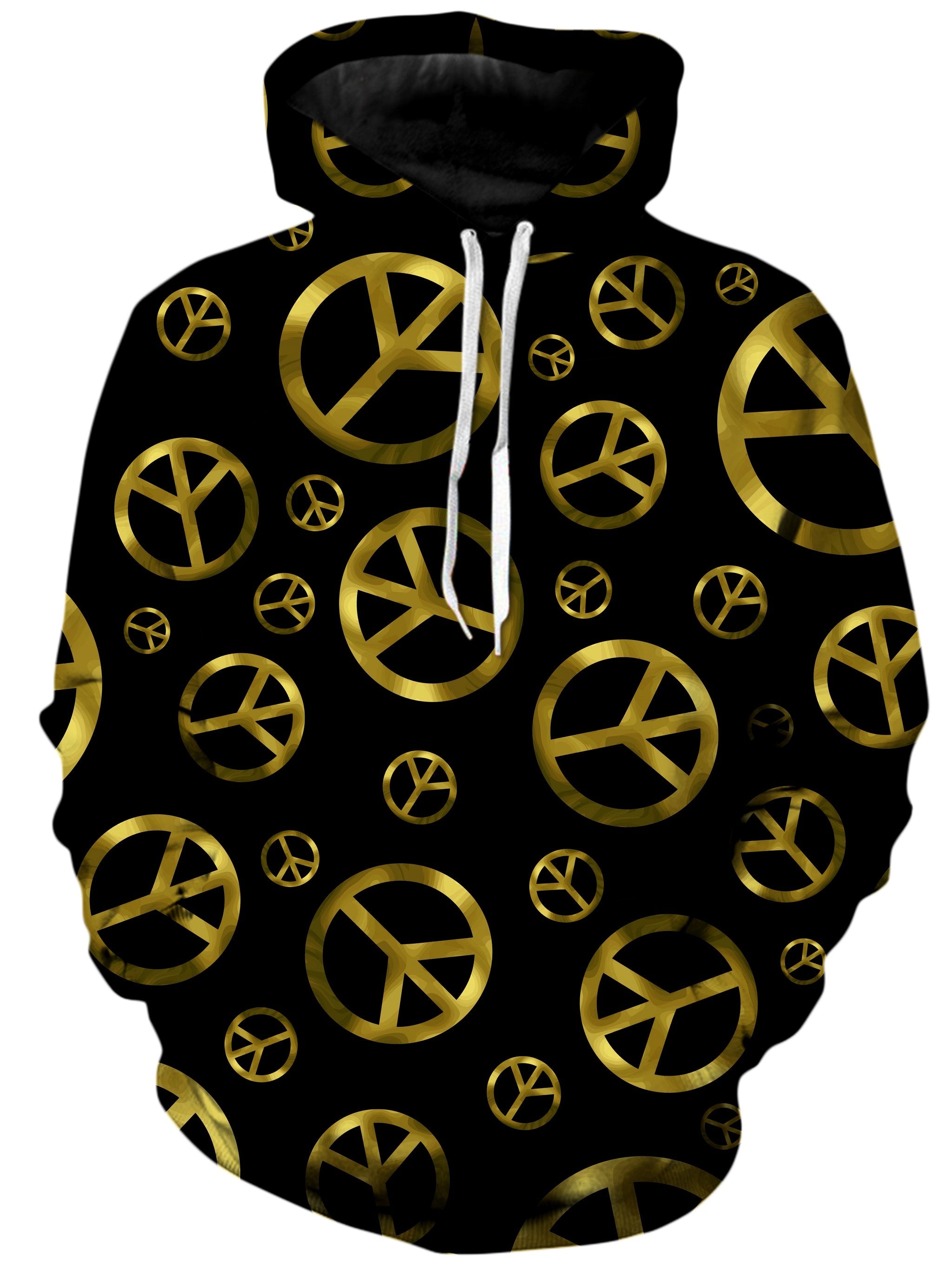 Peace Sign Gold Unisex Hoodie Sartoris Art Epic Hoodie