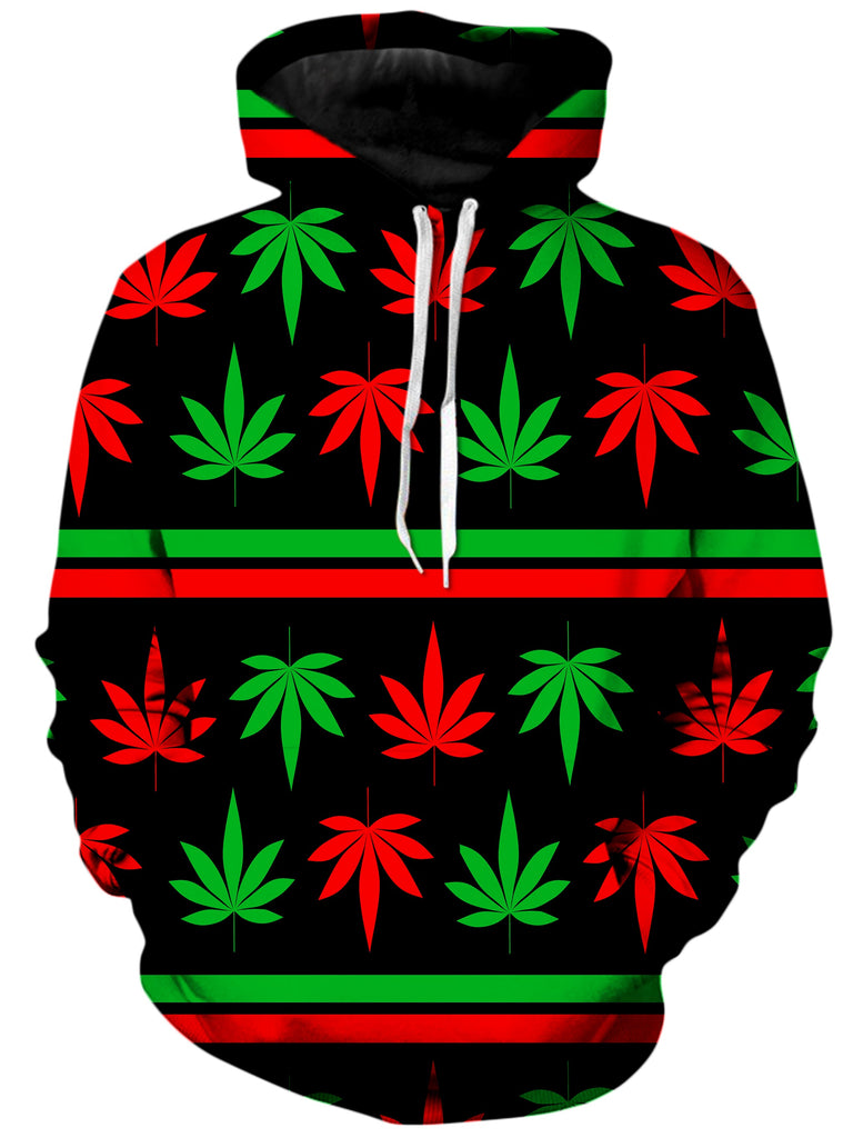 Sartoris Art - Red And Green Festive Bud Unisex Hoodie