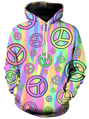 Retro Peace Symbol Stripes Unisex Hoodie