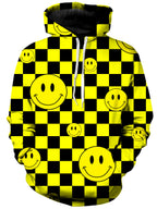 Smile Checkerboard Unisex Hoodie Sartoris Art Epic Hoodie