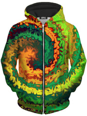 Abstract Rotation Unisex Zip-Up Hoodie