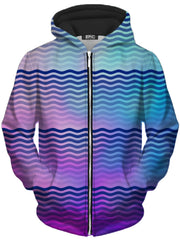 Beach Waves Unisex Zip-Up Hoodie