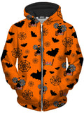 Halloween Black Cats Unisex Zip-Up Hoodie Sartoris Art Epic Hoodie