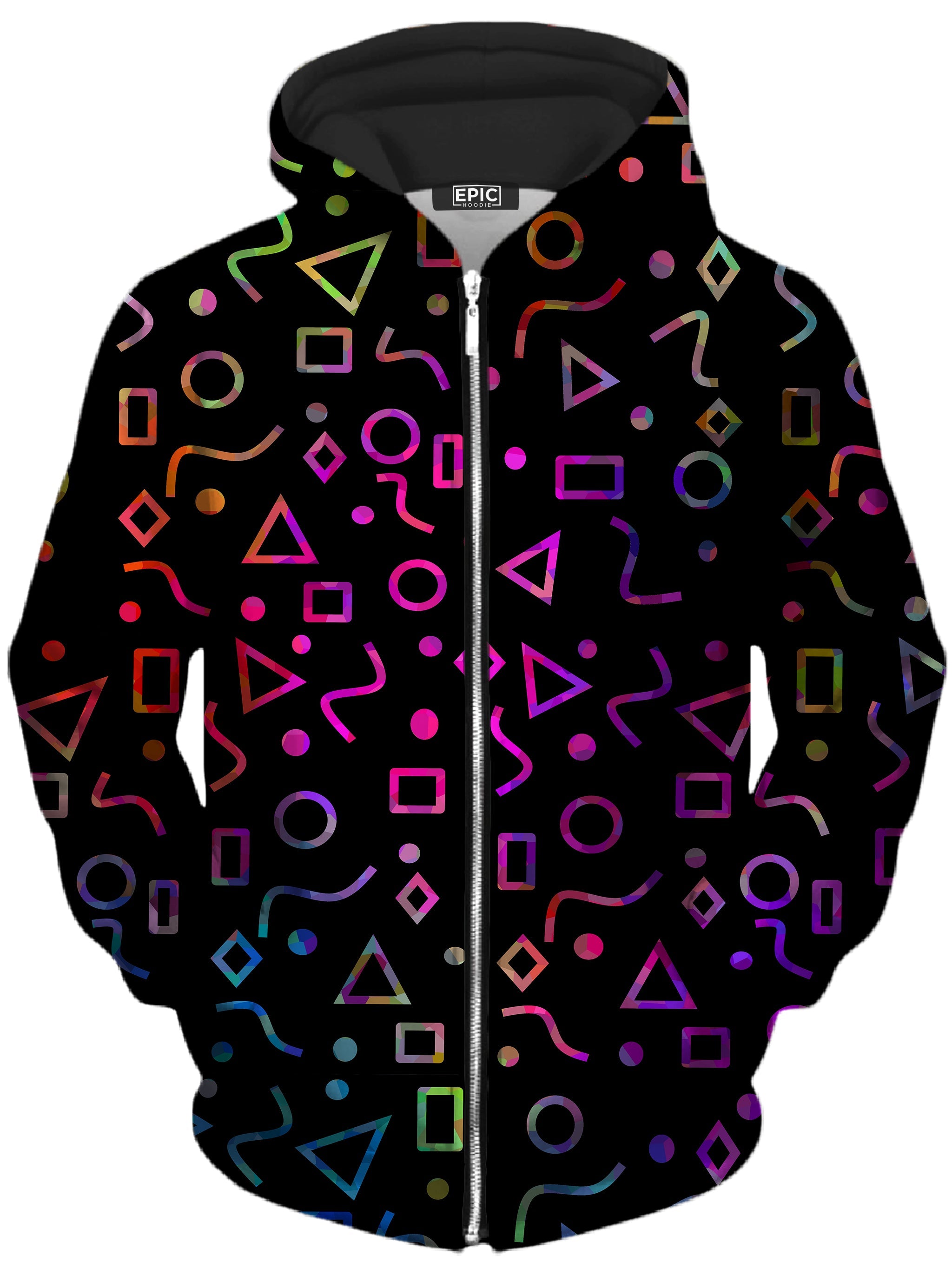 Modern Shapes Unisex Zip-Up Hoodie Sartoris Art Epic Hoodie