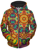 Ornate Color Journey Unisex Zip-Up Hoodie Sartoris Art Epic Hoodie