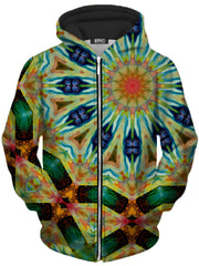 Peacock Spin Unisex Zip-Up Hoodie