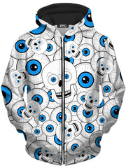 Skull Eye Balls Unisex Zip-Up Hoodie
