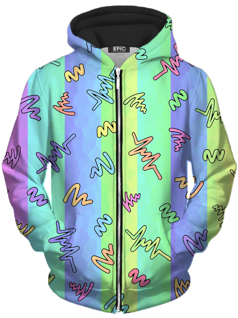 Sartoris Art - Trippy Doodles Unisex Zip-Up Hoodie