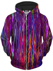 Trippy Vibes Unisex Zip-Up Hoodie