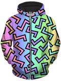80s Rainbow Unisex Zip-Up Hoodie Sartoris Art Epic Hoodie