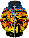 Abstract Summer Sunset Unisex Zip-Up Hoodie Sartoris Art Epic Hoodie