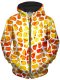Giraffe Pattern Unisex Zip-Up Hoodie Sartoris Art Epic Hoodie