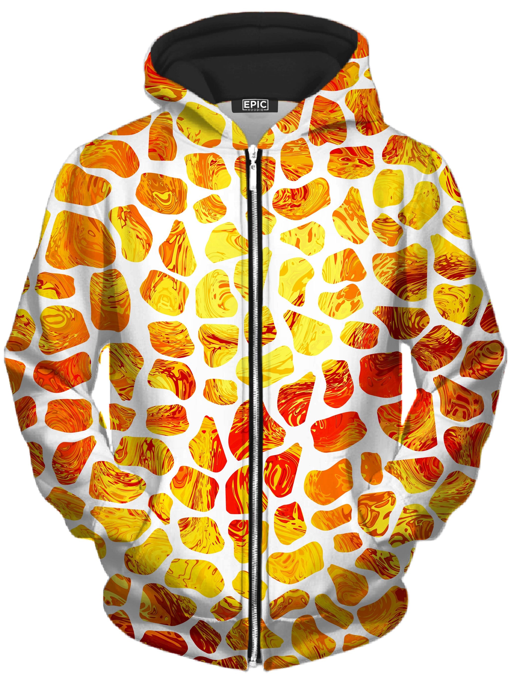 Giraffe Pattern Unisex Zip-Up Hoodie Sartoris Art Epic Hoodie